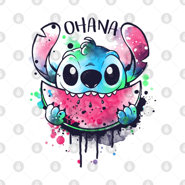 Ohana watercolormelon by NemiMakeit