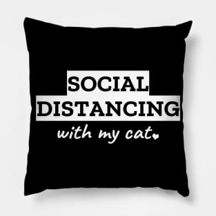 Social Distancing With My Cat Pillow