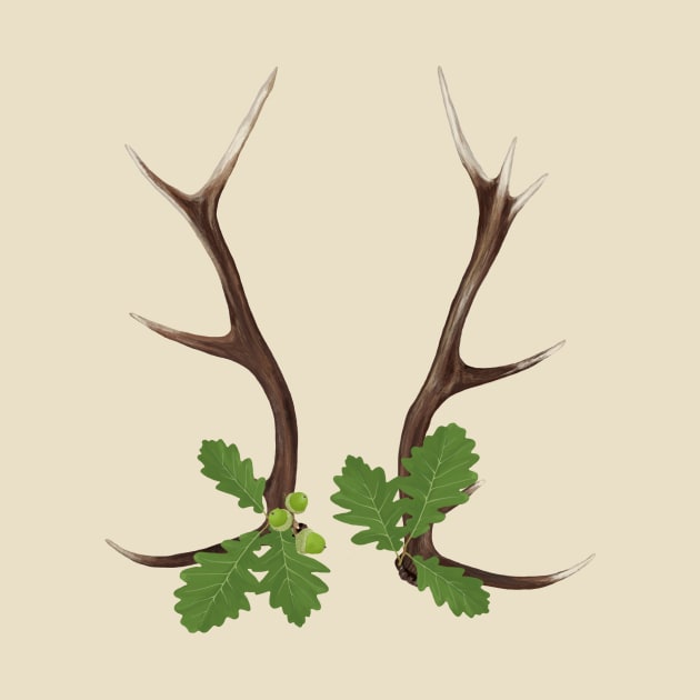 Oak and Antlers by artsandherbs