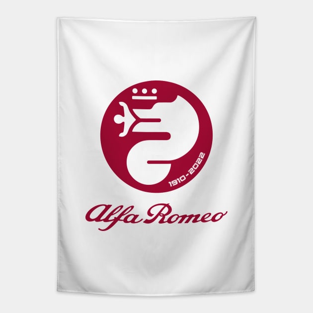 Alfa Romeo Racing Logo 112 years Tapestry by fmDisegno