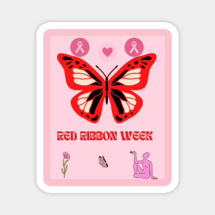 RED RIBBON WEEK Magnet