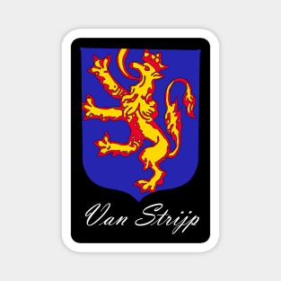 Van Strijp family crest (with writing) Magnet