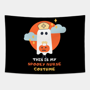 This is my spooky Nurse costume funny Nurse Halloween ghost in Nurse hat design Tapestry