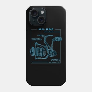 Angler's Blueprint Fishing Technical Art Phone Case