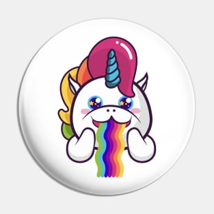 Puking Rainbows Pin