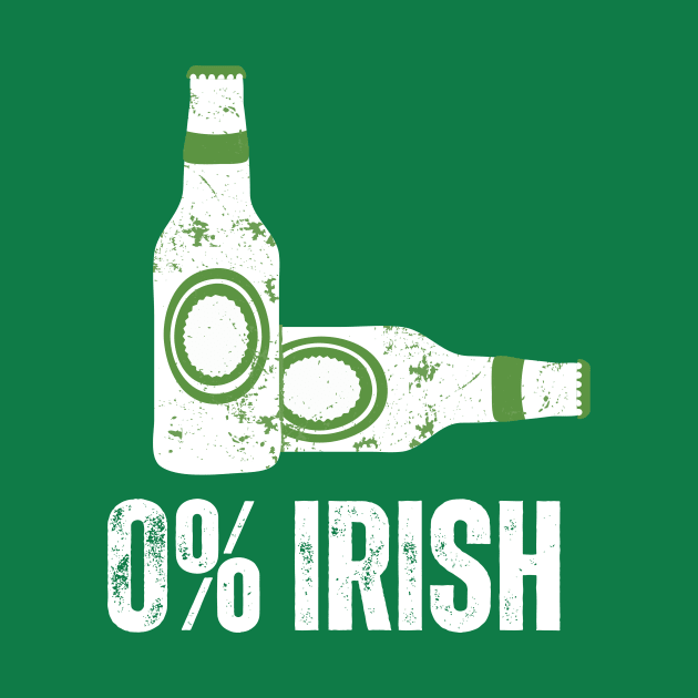 0% Irish St. Patrick's Graphic, funny Irish by MZZART