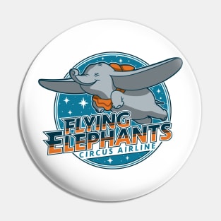 Flying Elephant Circus Airlines Pin