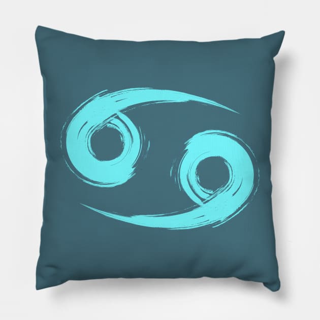 Zodiac Cancer horoscope, astrology sign Pillow by Mia