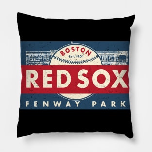 Throwback Boston Red Sox 2 by Buck Tee Originals Pillow