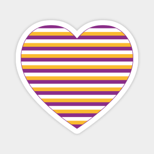 Suffragettes Heart | Purple White Gold | Stripes | Women's Rights | Magnet