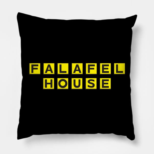 Falafel House Pillow by Scottish Arms Dealer