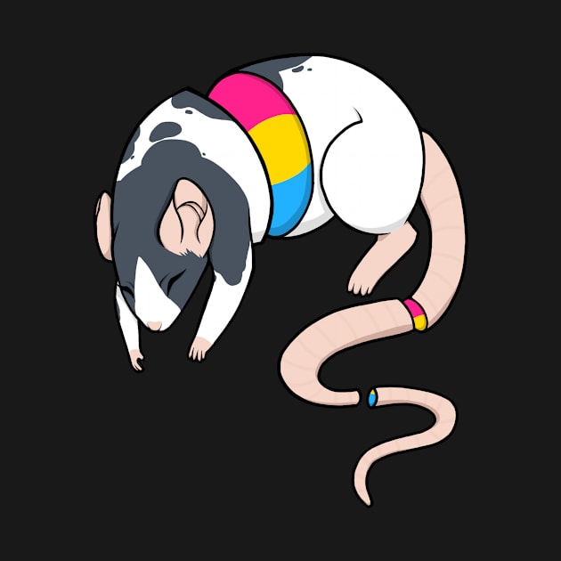 Pansexual Pride Rat by saltuurn