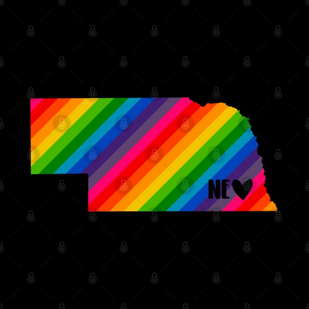 USA States: Nebraska (rainbow) by LetsOverThinkIt