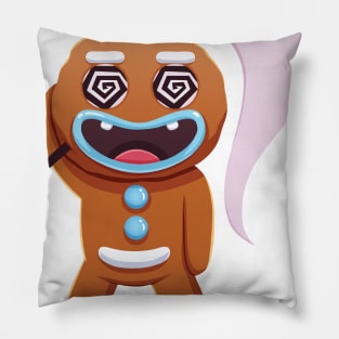 Christmas Sticker, Ginger Man Sticker Pillow