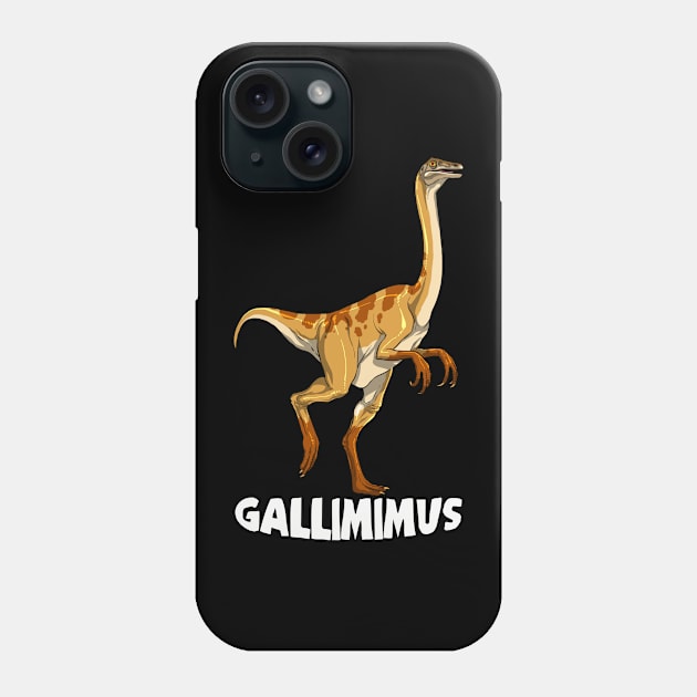 Gallimimus Dinosaur Design Phone Case by Terra Fossil Merch