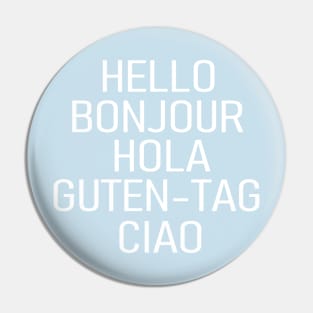 Hello Languages Pin