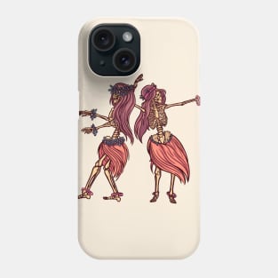 Vintage Skeleton Hula Girls Phone Case