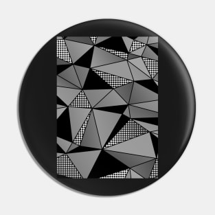 Monochrome Polygons Pin