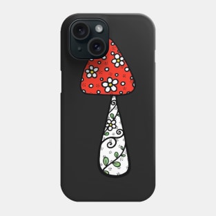 Flower Vine Red Mushroom Phone Case