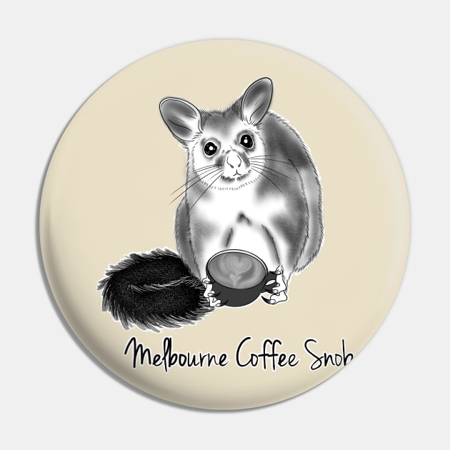 Melbourne Coffee Snob Pin by ACDesigns