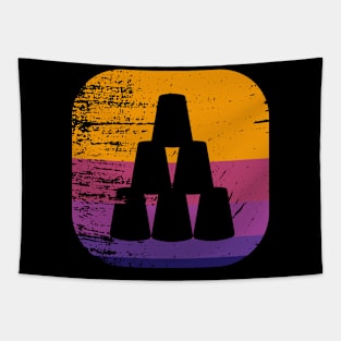Cup Stacking Retro Tapestry