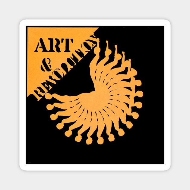 Art & Revolution Silhouettes Clenched Fist Magnet by rocketshipretro