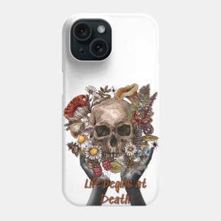 life begins at death Phone Case