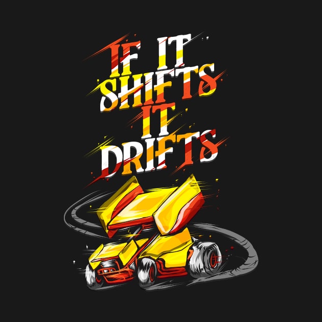 Sprint Car Dirt Track Racing Motorsports Racer by ChrisselDesigns