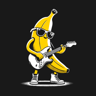 Banana Guitar Rock Music Concert Band Novelty Funny Banana T-Shirt