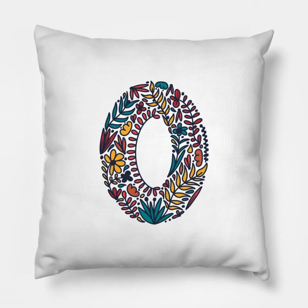 Tropical Letter O Pillow by Cascade Patterns