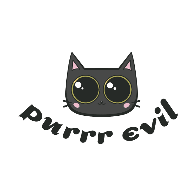 Purrr Evil Black Cat by JBeasleyDesigns