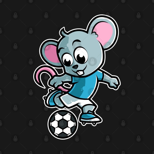 Mouse Football Game Day Funny Team Sports Rat Soccer print by theodoros20