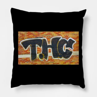 THC Graffiti wall art old school Pillow