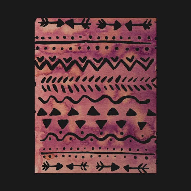 Loose bohemian pattern - purple brown by wackapacka