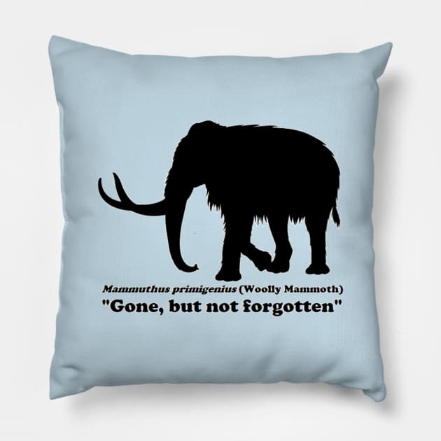 Mammuthus primigenius (Woolly mammoth) Pillow by dabblersoutpost