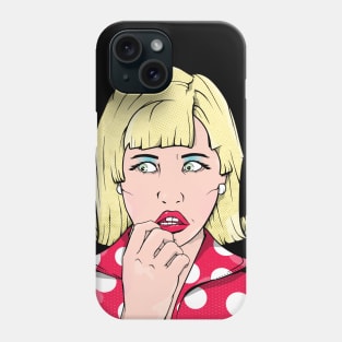 Worried Woman Pop Art Phone Case