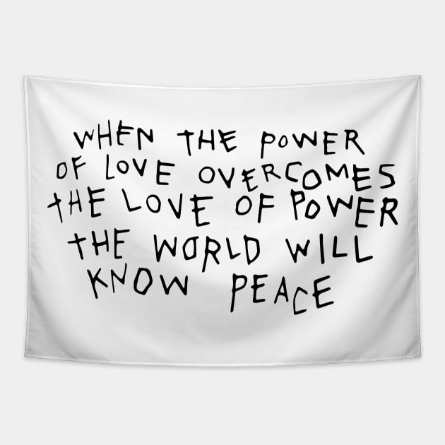 the power of love Tapestry by Young at heart