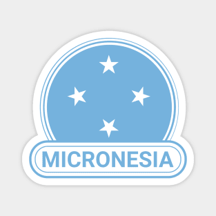Micronesia Country Badge - Micronesia Flag Magnet