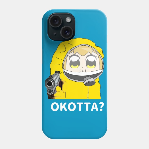 Popuko Okotta? in Hazmat Suit Edits memes with gun Phone Case by FOGSJ