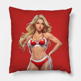 girl in a bathing suit Pillow