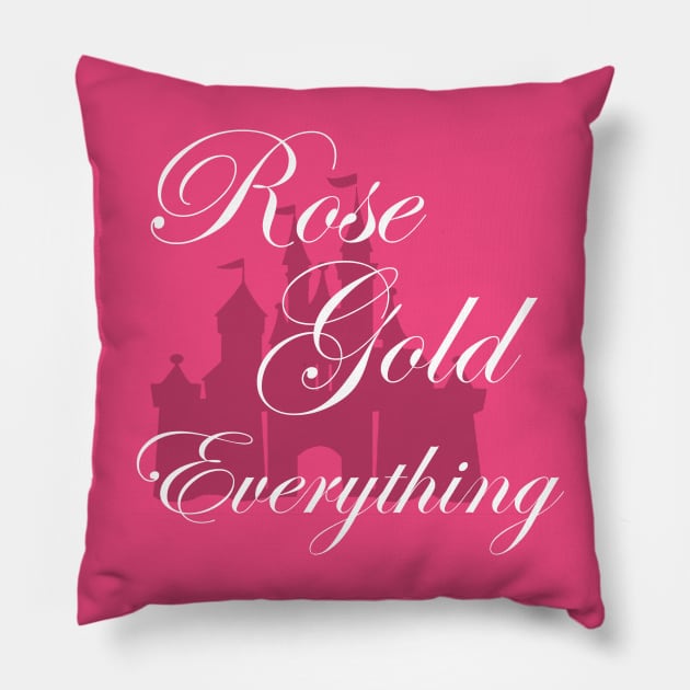 Rose Gold Everything T-Shirt Pillow by Chip and Company