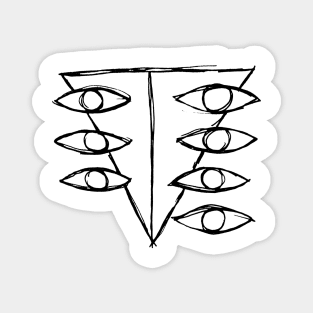 Dark and Gritty SEELE triangle with eyes logo Magnet