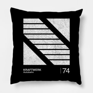 Autobahn / Minimalst Graphic Artwork Design Pillow