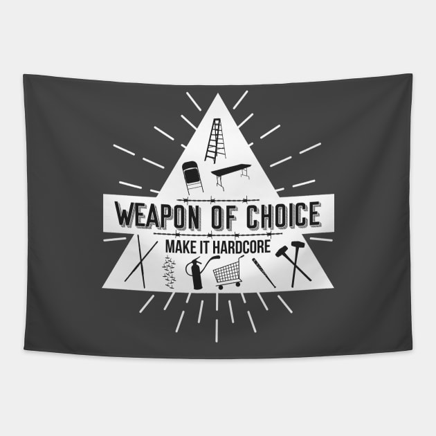 Weapon Of Choice (White) Tapestry by PWUnlimited