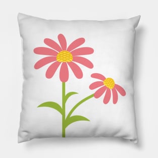 Cute Cartoon Red Daisy Pillow