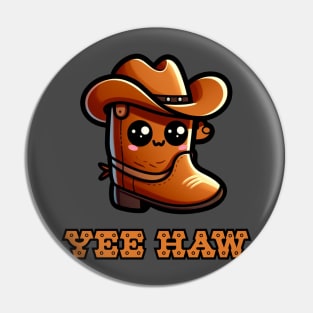 Cute Yee Haw Cowboy Boot Pin