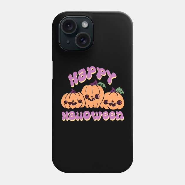 Happy halloween a Cute pumpkin friend Phone Case by Yarafantasyart