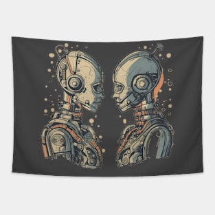 Two cyborgs in love - Love is love Tapestry