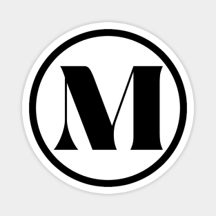 M (Letter Initial Monogram) Magnet