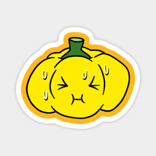 Nervous Yellow Bell Pepper Magnet